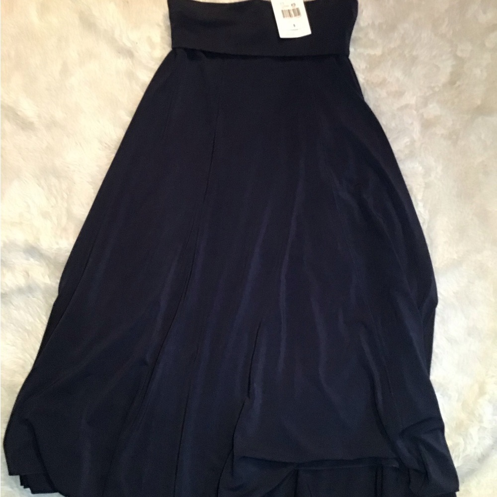 Cabi navy blue fold over maxi skirt size XS